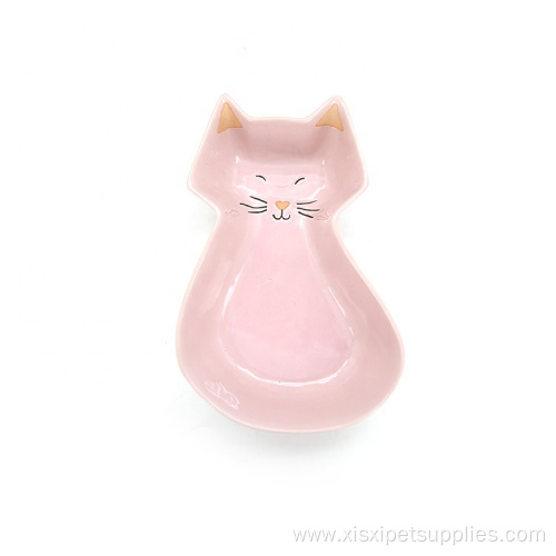 Cat Pet Feeding Bowl Pink Ceramic Pet Bowl